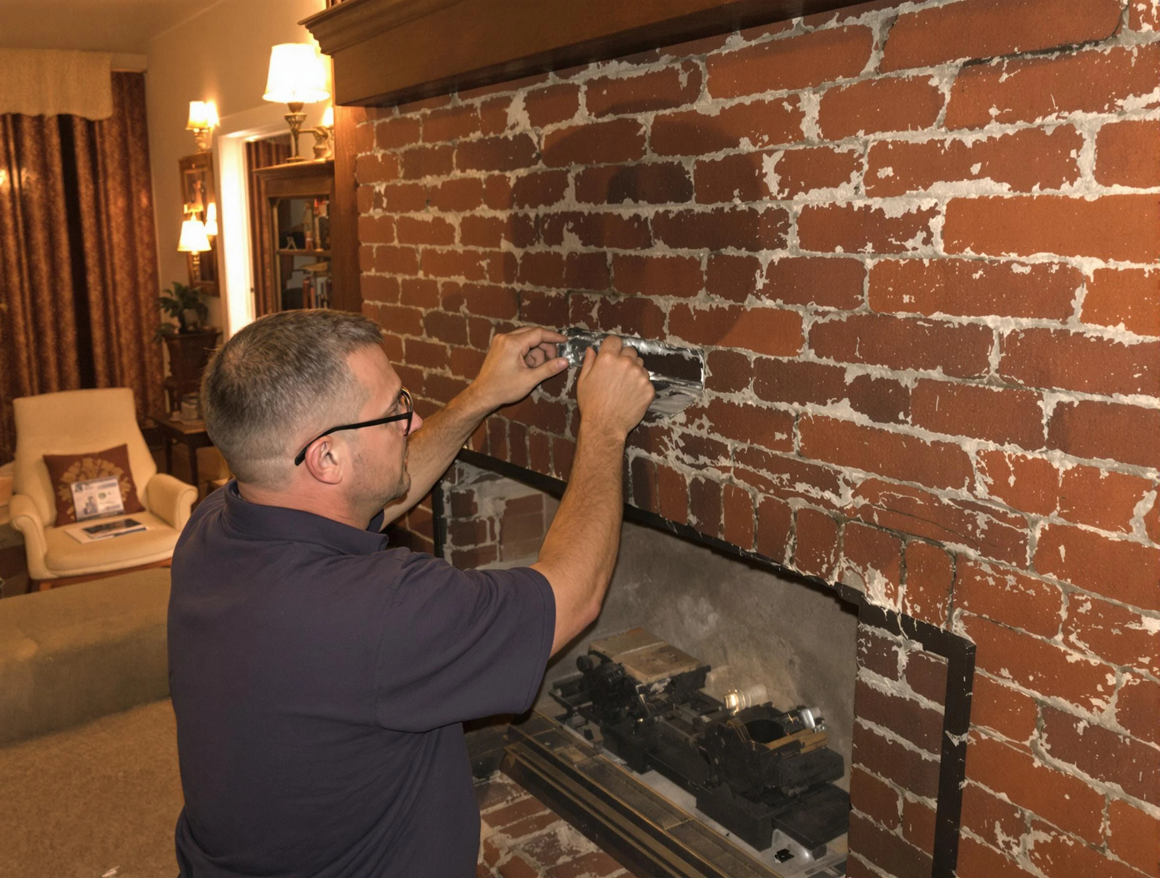 Neptune Chimney Sweep expert fixing a fireplace in Neptune, NJ